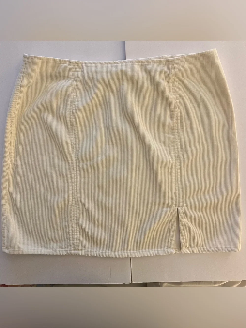 Womens Corduroy Mini Skirt Ivory Plus Size 20 Western Boho Cowgirl Rodeo
